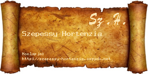 Szepessy Hortenzia névjegykártya